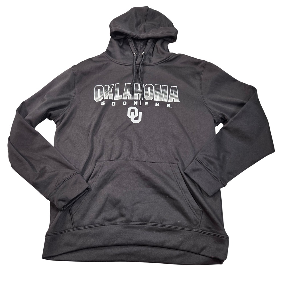 Oklahoma Sooners Hoodie Mens Large Black OU NCAA Colosseum sweatshirt Pullover